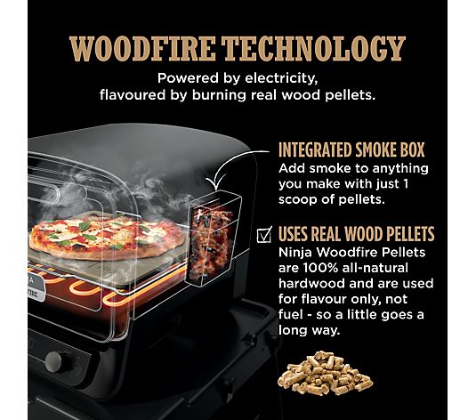Ninja Woodfire Outdoor Pizza Oven & Smoker, Pizza Peel & Cover OO101UKQ