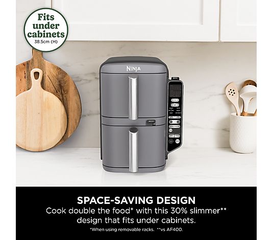 Ninja Double Stack XL 2 Drawer 9.5L Air Fryer with Smart Cook SL451UK